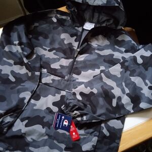 Champion Men's Camo Raincoat - Black and Gray